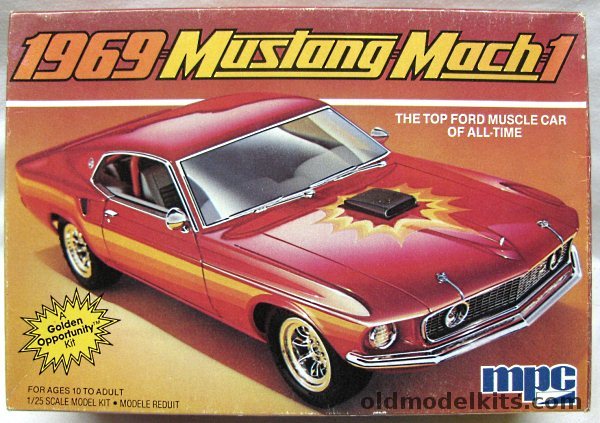 MPC 1/25 1969 Ford Mustang Mach 1 Fastback - Stock or Racing Versions, 1-0731 plastic model kit